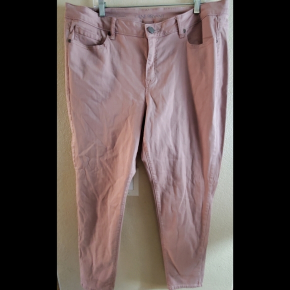 Lane Bryant Pink Mid Rise Skinny Ankle Jeans - Picture 4 of 6